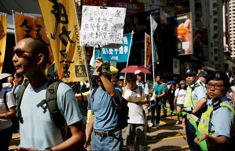 В Гонконге прошла демонстрация за независимость от Китая
