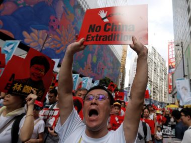 В Гонконге протестуют против экстрадиции местных жителей на материковый Китай
