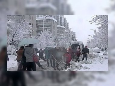 Северо-восток Китая пострадал от снежной бури
