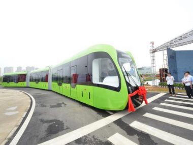 В Китае запустили беспилотный поезд по виртуальным путям