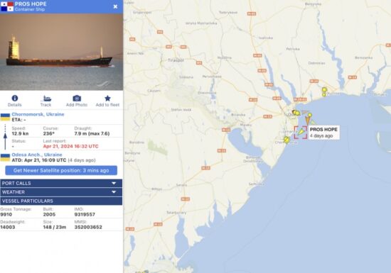 В порт «Большой Одессы» впервые с 2022 года зашел контейнеровоз из Китая