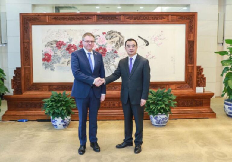 Лю Бинь встретился с послом Беларуси в Китае Червяковым